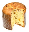 Italian panettone in front