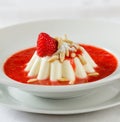 Italian panna cotta dessert Royalty Free Stock Photo