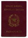 Isolated Italian Passport Royalty Free Stock Photo