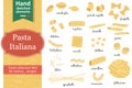 Italian Pasta collection drawings. Sketches. Hand-drawing.