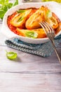 Italian pasta Conchiglioni Rigati Royalty Free Stock Photo