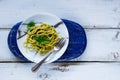 Italian pasta dinner Royalty Free Stock Photo