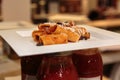 Italian Pasta Dish: Rigatoni with Tomato Sauce, Parmesan and Egg Royalty Free Stock Photo