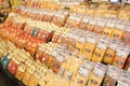 Italian pasta display Street market Piazza Campo de Fiori Rome Italy