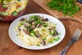 Italian pasta fettuccine Royalty Free Stock Photo