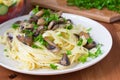 Italian pasta fettuccine Royalty Free Stock Photo