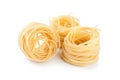 Italian pasta fettuccine nest Royalty Free Stock Photo