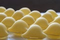 Italian pasta in the form of sea shells Royalty Free Stock Photo