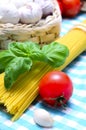 Italian pasta ingredients Royalty Free Stock Photo