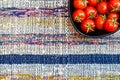 Italian pasta ingredients. Cherry tomato and spices for cooking Royalty Free Stock Photo