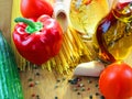 Italian Pasta ingredients Royalty Free Stock Photo