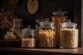 Italian pasta jar. Generate Ai Royalty Free Stock Photo