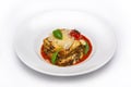 Italian pasta and lasagna with seafood Royalty Free Stock Photo