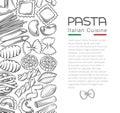 Italian pasta macaroni template page menu
