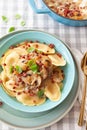 Italian pasta with mushroom sauce