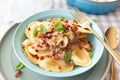 Italian pasta with mushroom sauce