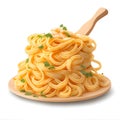 Italian pasta noodles menu. Italian noodles food recipes on white background