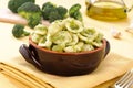 Italian pasta, orecchiette with broccoli Royalty Free Stock Photo