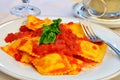 Italian pasta: ravioli Royalty Free Stock Photo