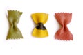 Italian pasta in the shape of a bow Royalty Free Stock Photo