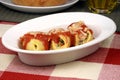 Italian pasta shell rolls Royalty Free Stock Photo