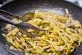 Italian pasta Tagliatelle with Mushrooms