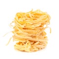 Italian pasta tagliatelle nest Royalty Free Stock Photo