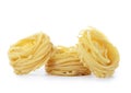 Italian pasta tagliatelle nest Royalty Free Stock Photo