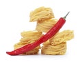 Italian pasta tagliatelle nest Royalty Free Stock Photo
