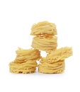 Italian pasta tagliatelle nest Royalty Free Stock Photo