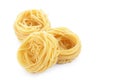 Italian pasta tagliatelle nest Royalty Free Stock Photo