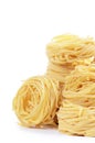 Italian pasta tagliatelle nest Royalty Free Stock Photo