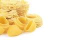 Italian pasta tagliatelle nest Royalty Free Stock Photo