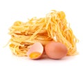 Italian pasta tagliatelle nest Royalty Free Stock Photo