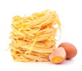 Italian pasta tagliatelle nest Royalty Free Stock Photo
