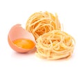 Italian pasta tagliatelle nest Royalty Free Stock Photo