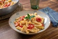 Italian pasta tomato sauce and cheese Royalty Free Stock Photo