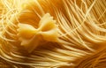 Italian pasta vermicelli close-up. Food background.