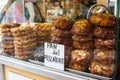 Italian pastries in a cafe window