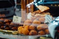 Italian pastries in a cafe window