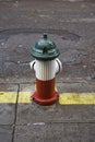 Italian patriotic fire hydrant Royalty Free Stock Photo