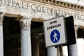 Italian pedestrian area sign Royalty Free Stock Photo