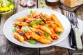 Italian penne pasta Royalty Free Stock Photo