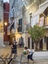 Italian people in the street in south italy