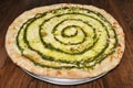 Italian Pesto Pizza Royalty Free Stock Photo
