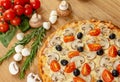 Italian pizza with cheese slice, baked food, snack