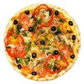 Italian pizza isolated Royalty Free Stock Photo