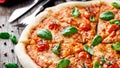 Italian Pizza Margherita Royalty Free Stock Photo