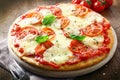 Italian pizza with melted cheese Royalty Free Stock Photo