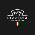 Italian pizza restaurant design logo. symbols for food and drink and restaurants